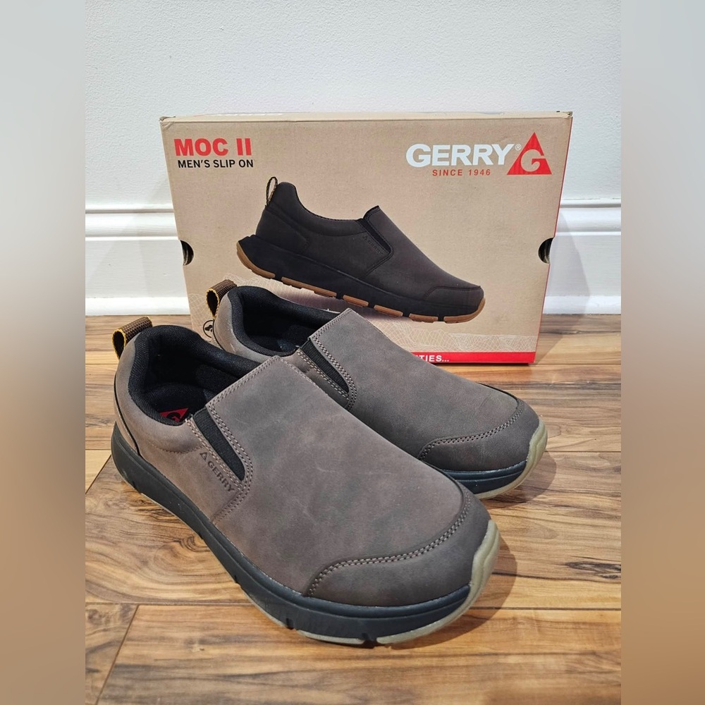 Gerry MOC II Slip On Sneakers Men's 10 Brown Soft Lightweight Casual Shoes New